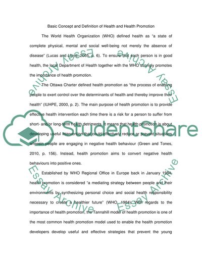 Appraisal of a Health Promotion Initiative