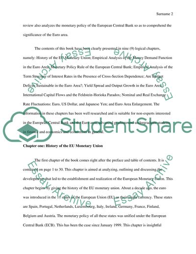 Euro and the Monetary Policy of the European Central Bank