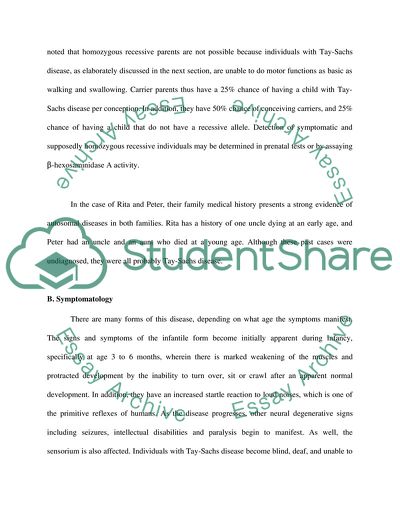 Multidisciplinary Approach on Genetic Diseases: Tay-Sachs Disease