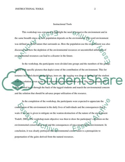 Environmental Conservation: Instructional Tools