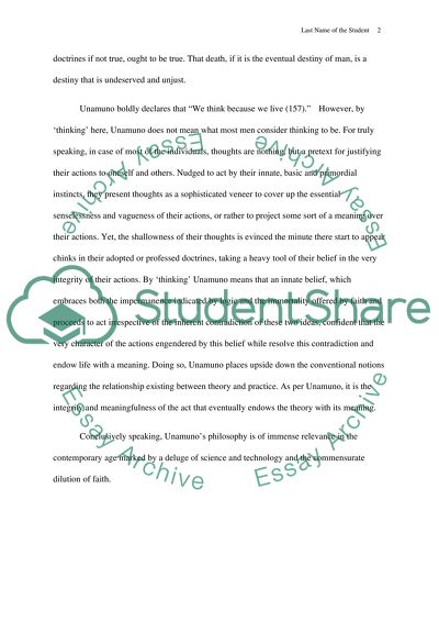 The Tragic Sense of Life