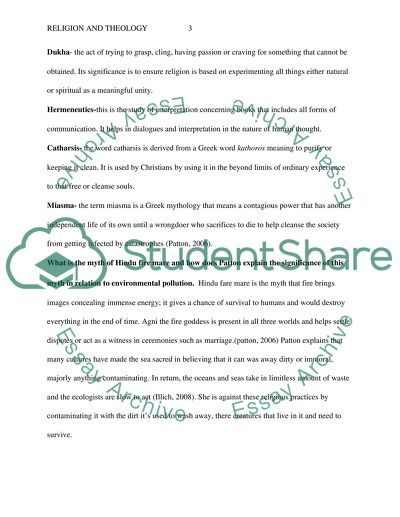 Assignment of Religion and Environment