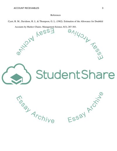 Allowance for Doubtful Debts