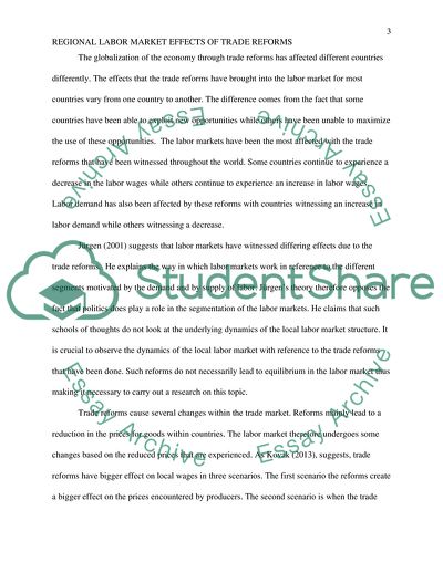 Regional Labor Market Effects of Trade Reforms