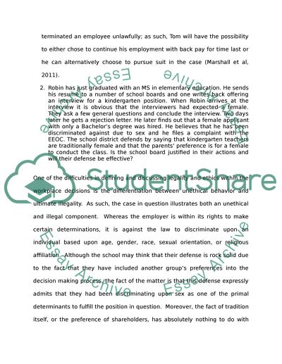 Employment Discrimination