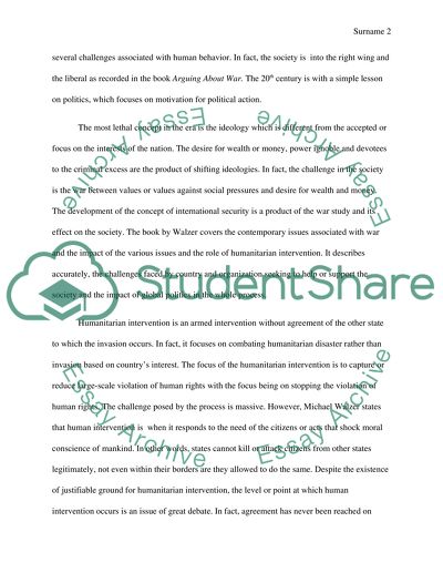 Arguing About War by Michael Walzer