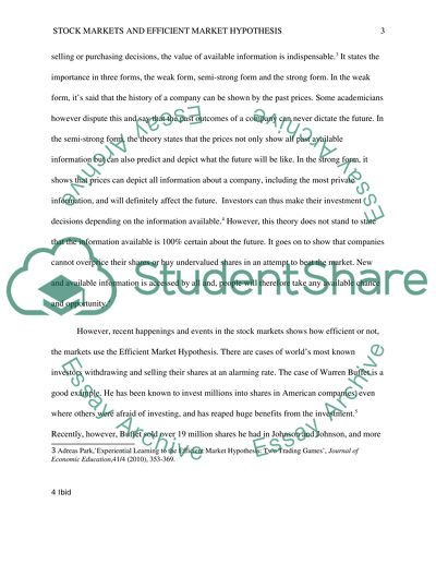 Based on recent events, discuss whether the stock markets are efficient according to the EMH