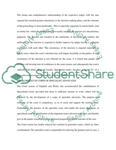 The Court System Adopted in England and Wales