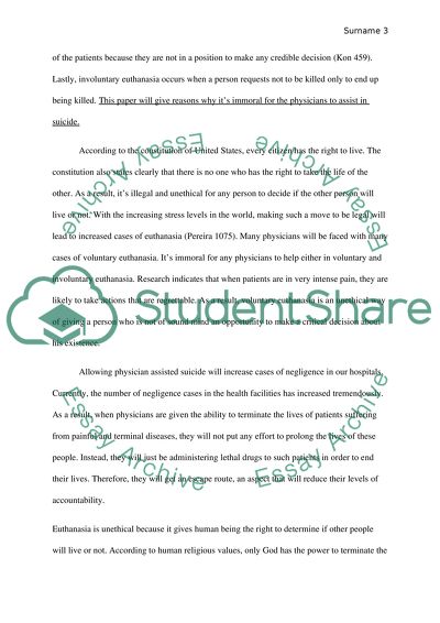 Is Euthanasia Immoral