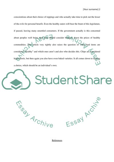 The Food Police March on by Jonathan Berr