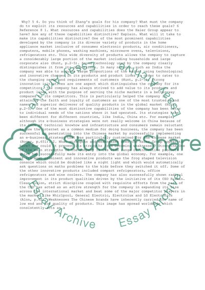 Resources and Capabilities of the Company