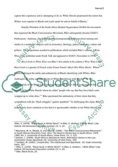 Textual Commentary on Black Souls in White Skins in I Write What I Like by Steve Biko