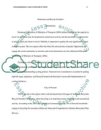 Pedestrian and bicycle facilities