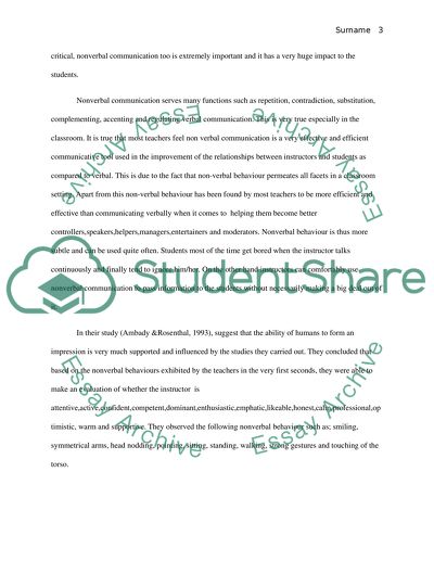 Verbal and Nonverbal Communication Reflection Essay - Smart Academic Writing