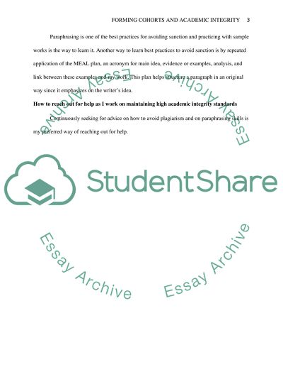 Unit 1 Forming Cohorts and Academic Integrity