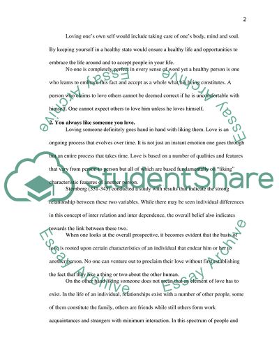 Self-Love as a Whole Philosophy