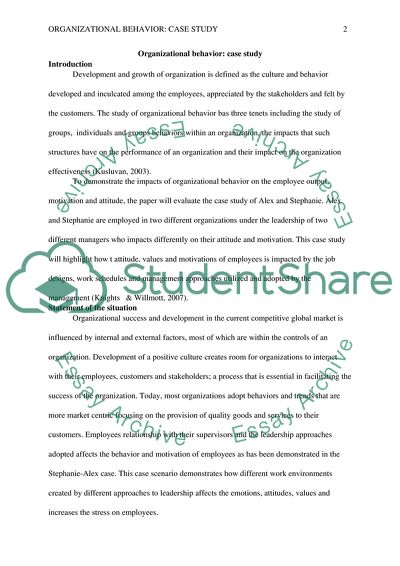 The Impacts of Organizational Behavior on the Employee Output, Motivation and Attitude