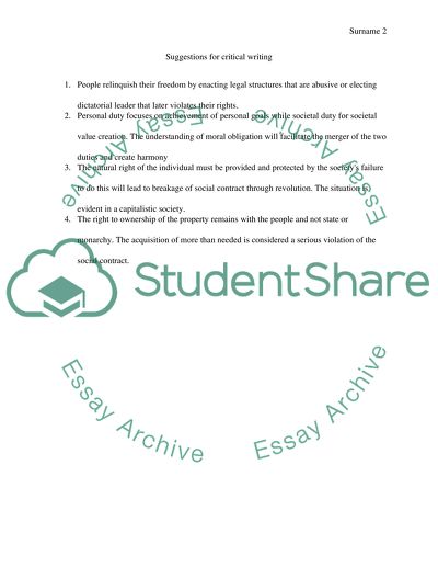 The Concept the View of Rousseau