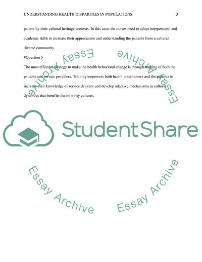 Understanding Health Disparities in Populations