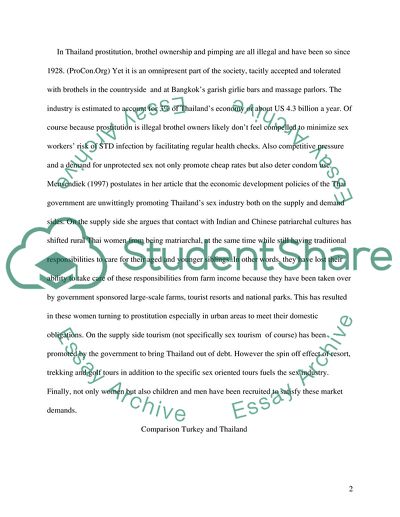 Legal Prostitution: Turkey and Thailand