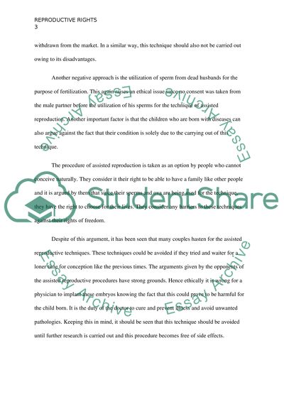 Reproductive Rights (M3C) Ethics in Health Care