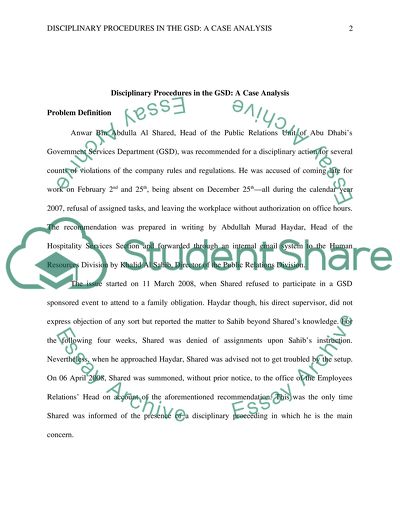 Case Analysis and Recommendation