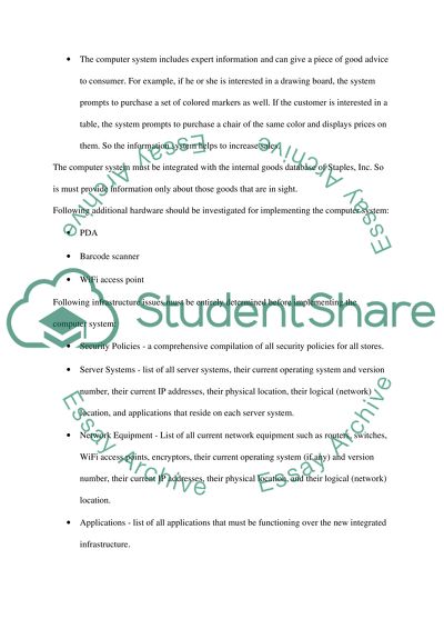 A New Computer System for Staples
