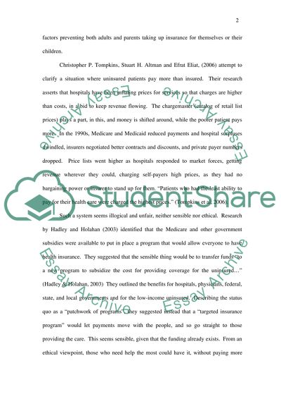 Medicaid and the Uninsured