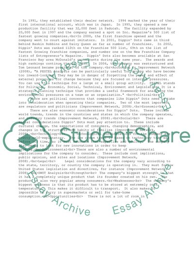 Analyzing the External Environment of Dippin Dots