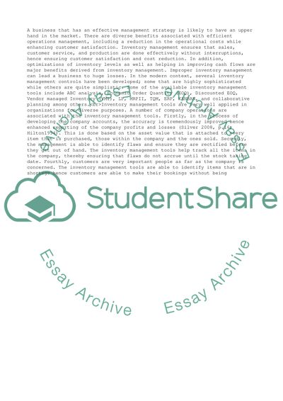 Inventory Management