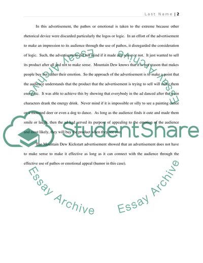 Rhetorical Analysis (Ad Critique)