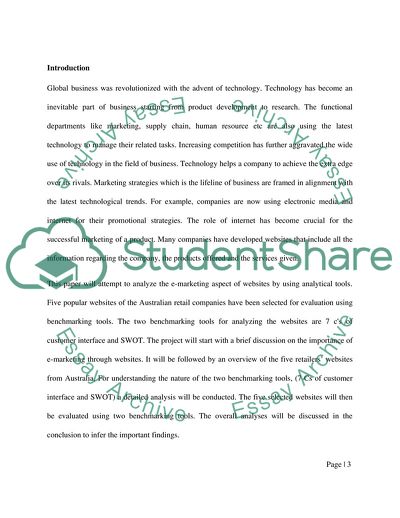E-Marketing through Websites