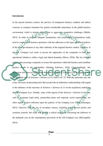 The Rationale and Impact of the Decision on Company Law