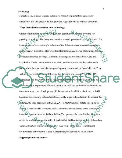 Impact of technology on customers (Using the example of Sony Corporation)