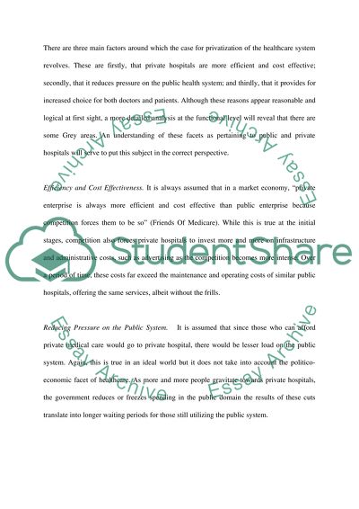 Privatization of Healthcare