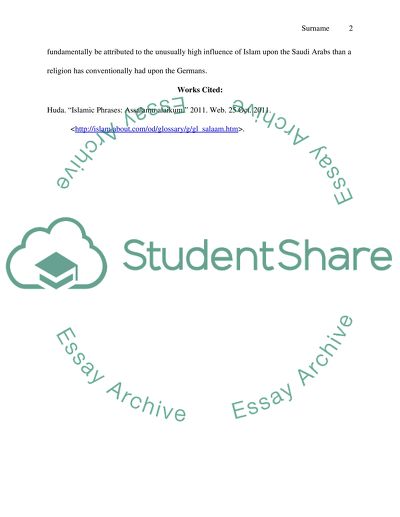 Comparison of Saudi Culture with the German Culture