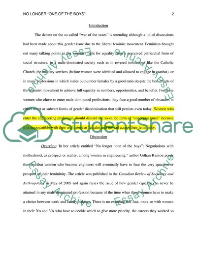 A Critical Analysis on Negotiations with Motherhood Article