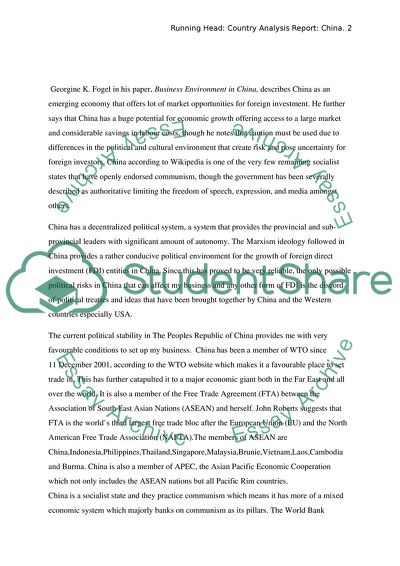 Country Analysis Report