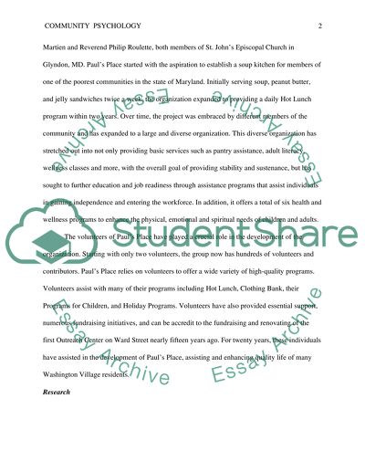 Community-based programs