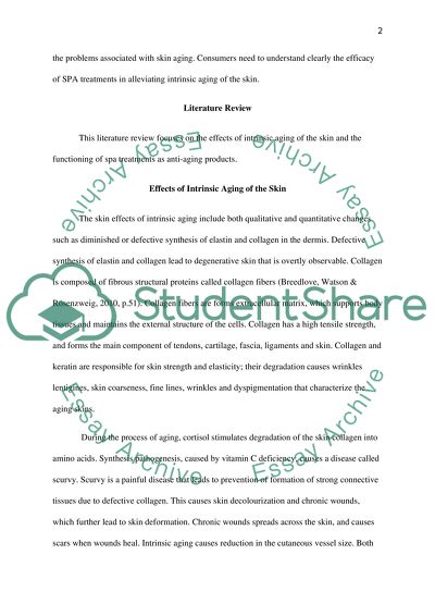 Efficacy of SPA Treatments in Alleviating Intrinsic Skin Aging