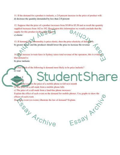 Multiple choice question and 3 short answered question