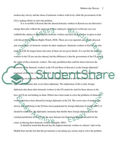 Modern-day Slavery and abused domestic workers in kuwait