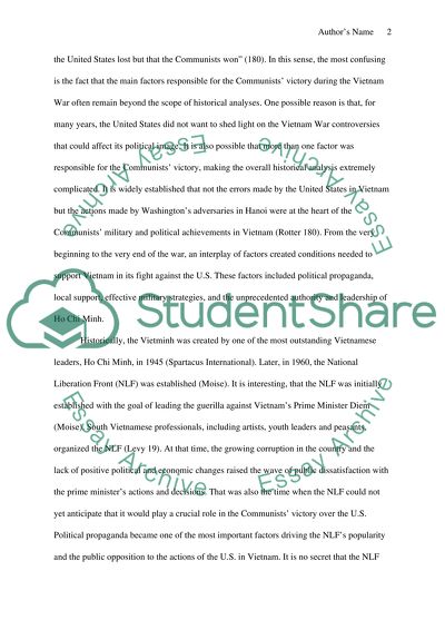 Why Did Vietminh and NLF Win the Vietnam War