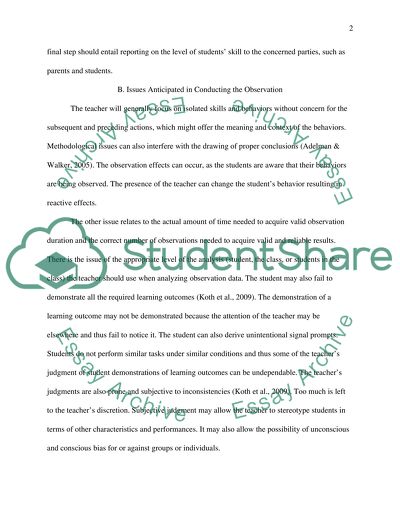 Designing an Observational Situation