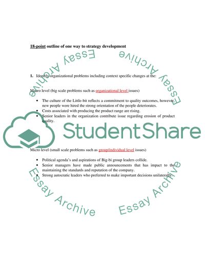 One Way to Strategy Development