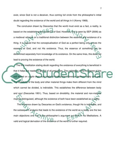 Impressions on Descartes Meditations