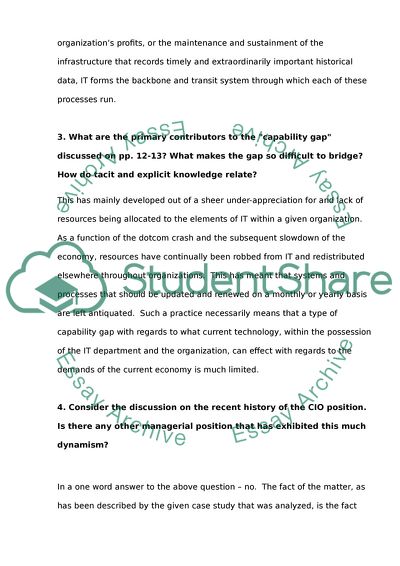 Analysis of the New CIO