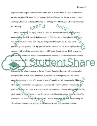 Global and Domestic Chinese Stocks