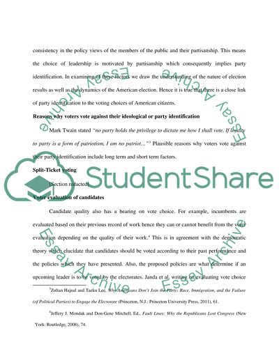 Why Do Voters Vote Against Their Party