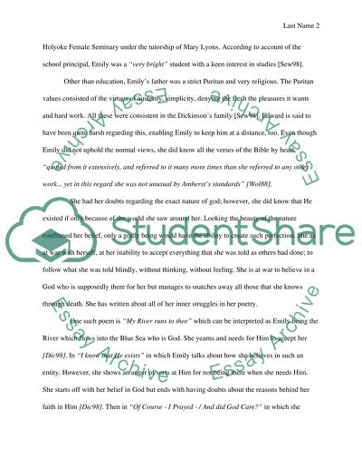 Emily Dickinsons Lifes Influence on Her Poetry